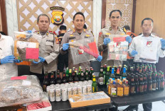 Polres Sita 1.238 Botol Miras dan 605 Liter Tuak