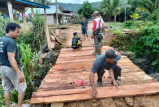 Contoh Positif, Warga Lubuk resam Gotong Royong Perbaiki Jembatan
