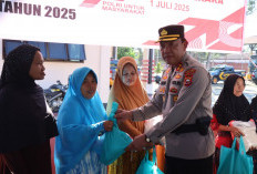 Sambut HUT ke 79 Bhayangkara, Polres Bengkulu Selatan Salurkan 100 Paket Sembako