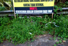 Spanduk Larangan Buang Sampah Sembarangan, Tulisannya Bikin Nyesek
