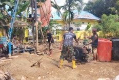 Pembangunan Sumur Bor Kelima Hampir Tuntas Dibangun Satgas TMMD