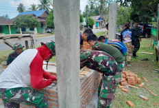 Satgas TMMD Ke-124 Kodim 0408 Bengkulu Selatan - Kaur Mulai Bangun Tugu Prasasti