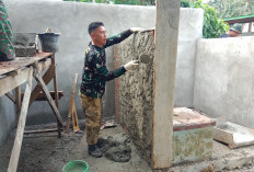 Pembangunan Tempat Wudhu dan MCK Program TMMD Masuk Tahap Pemlesteran