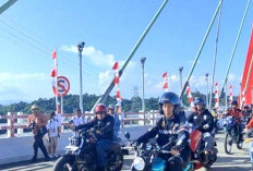 Berkunjung Ke IKN Jokowi Naik Motor, Resmikan Jembatan Pulau Balang