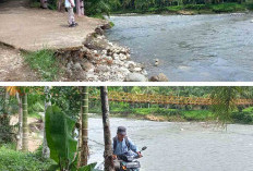 Abrasi Sungai Kedurang Sebabkan Jalan dan Jembatan Terancam Putus