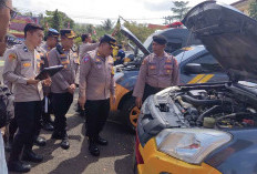 Jelang Pilkada Kapolres Cek Kondisi Kendaraan Dinas Personel