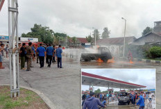 Antre BBM di SPBU Kutau, Suzuki Pikap Ludes Dilalap Api