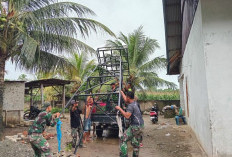 Semangat Gotong Royong, Warga Bangun Tower Air Bersama Satgas TMMD 