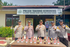 Polsek Tanjung Kemuning Gagalkan Peredaran Miras, Amankan 27 Botol