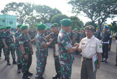 Danrem Bengkulu Lepas Dua Prajurit dan PNS Purna Tugas