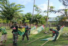 Menjelang Penutupan, Satgas TMMD Ke-124 Kodim 0408 Bengkulu Selatan dan Warga Gotong Royong Siapkan Lapangan 