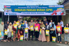 Gerakan Pangan Murah Polsek Kota Manna Diserbu Warga, 2 Ton Beras Ludes Terjual