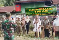 Hari Juang Ke-79, Kodim 0408 BSK Bersih Lingkungan dan Tebar Benih Ikan 