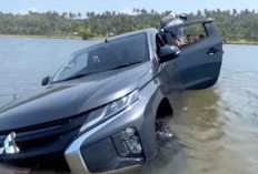 Cek Lokasi Banjir, Mobnas Bupati Bengkulu Selatan Terperosok 