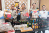 Polres Sita 1.238 Botol Miras dan 605 Liter Tuak