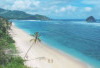 Keindahan Pantai Teluk Mekaki Di Lombok, Perpaduan keindahan Pantai dan Barisan Perbukitan Hijau